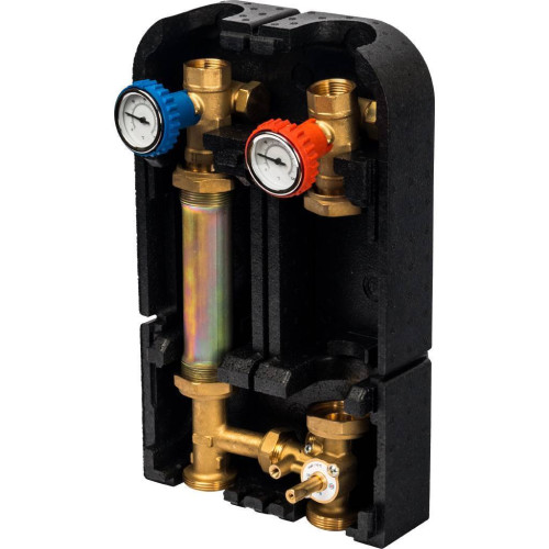 Насосная группа с 3-х ходовым приводным смесителем 1" без насоса Stout (установка лево-право)