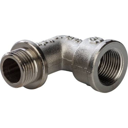 Угольник с упором НВ никелированный резьбовой 3/8" Stout