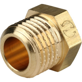 Заглушка НР латунная резьбовая 1/8" Stout