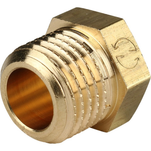 Заглушка НР латунная резьбовая 1/8" Stout