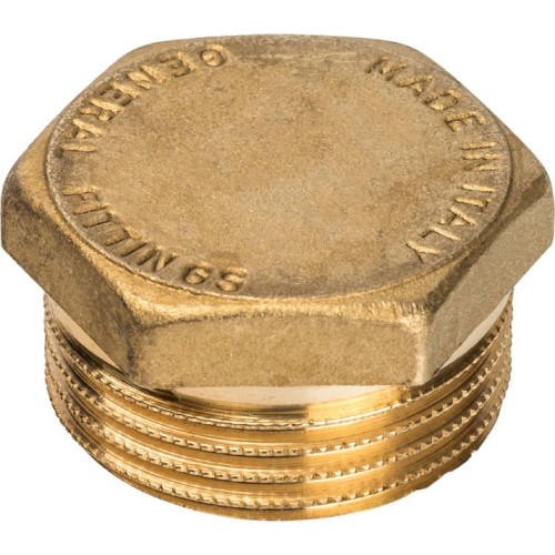 Заглушка НР латунная резьбовая 1" Stout