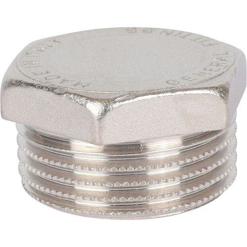 Заглушка НР никелированная резьбовая 1" Stout