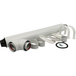 Дымоход коаксиальный для прохода через стену универсальный комплект D 60/100 STOUT