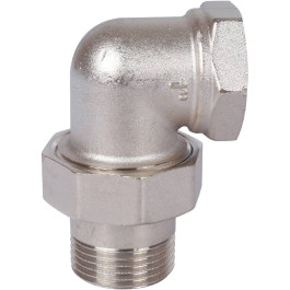 Разъемное угловое соединение "американка" ВН 1 1/2" никелированное под гайкой o-ring Stout