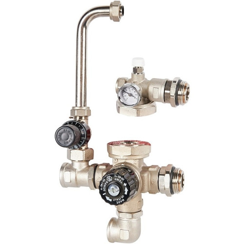 Насосно-смесительный узел с термостатическим клапаном и байпасом, без насоса Stout без насоса SDG-0120-002000