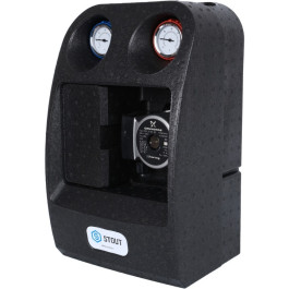 Насосная группа с теплообменником 34 пластины с насосом Grundfos 25-65 Stout SDG-0038-342502