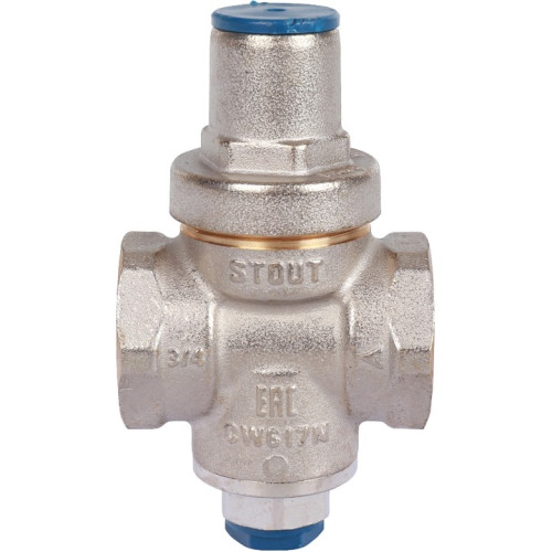 Редуктор давления поршневой с выходом для манометра 3/4" Stout Редуктор давления поршневой с выходом для манометра 3/4" Stout