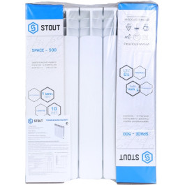 Биметаллический радиатор с нижним подключением STOUT Space Ventil 500 (12 секции)