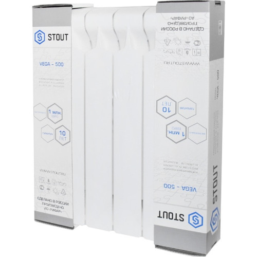 Алюминиевый радиатор Stout VEGA 500 (6 секции)