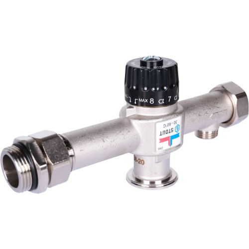 Насосно-смесительный узел Stout с термостатическим клапаном 30-60°C, без насоса арт. SDG-0120-007000 Насосно-смесительный узел Stout с термостатическим клапаном 30-60°C, без насоса арт. SDG-0120-007000