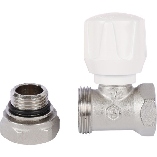 Вентиль ручной регулировки прямой 1/2" Stout (с дополнительным уплотнением)
