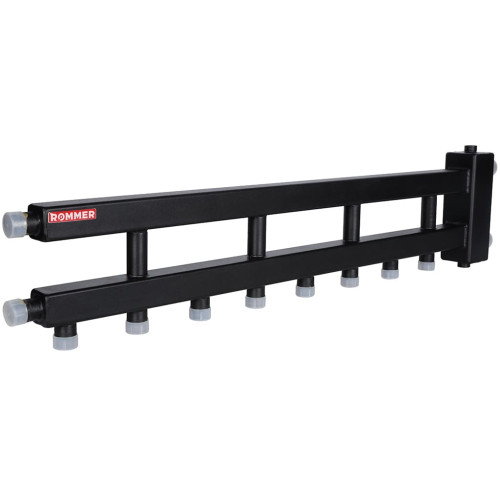 Коллектор ROMMER (дублер рядный) с гидроразделителем на 4+1 контура до 60 кВт