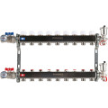 Коллектор с запорными клапанами в сборе Rommer 1"x3/4" 9 контуров