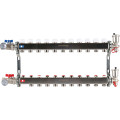 Коллектор с запорными клапанами в сборе Rommer 1"x3/4" 11 контуров