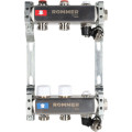 Коллектор с запорными клапанами и кранами Rommer 1"x3/4" 2 контура
