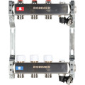 Коллектор с запорными клапанами и кранами Rommer 1"x3/4" 3 контура