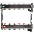 Коллектор с запорными клапанами и кранами Rommer 1"x3/4" 5 контуров