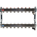 Коллектор с запорными клапанами и кранами Rommer 1"x3/4" 9 контуров