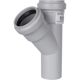 Тройник канализационный Stout ДУ 58х58 мм 45°