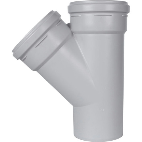 Тройник канализационный Stout ДУ 110х110 мм 45° Тройник канализационный Stout ДУ 110х110 мм 45°