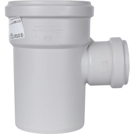 Тройник канализационный Stout ДУ 110х58 мм 87°