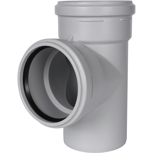 Тройник канализационный Stout ДУ 110х110 мм 87°