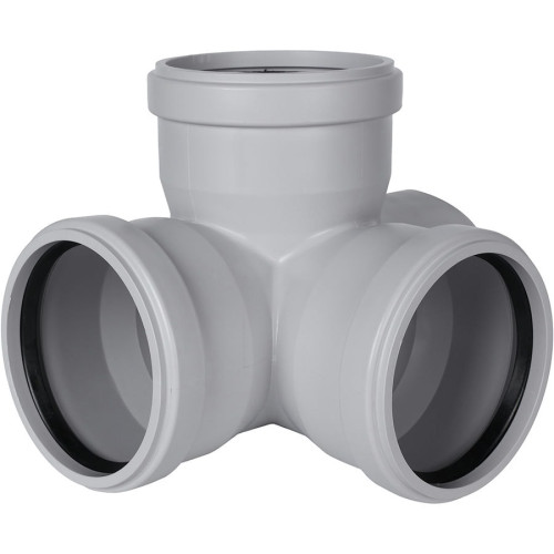 Крестовина канализационная двухплоскостная Stout ДУ 110 мм 87° Крестовина канализационная двухплоскостная Stout ДУ 110 мм 87°