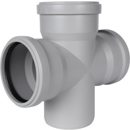 Крестовина канализационная одноплоскостная Stout ДУ 110 мм 87°