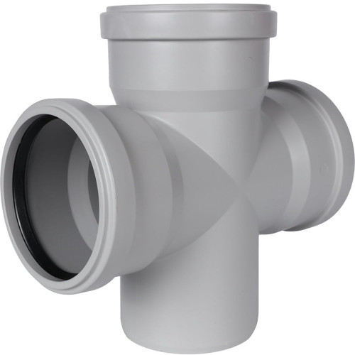 Крестовина канализационная одноплоскостная Stout ДУ 110 мм 87° Крестовина канализационная одноплоскостная Stout ДУ 110 мм 87°