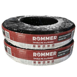 Труба ROMMER PEX из сшитого полиэтилена с кислородным слоем, серая 25х3,5 (бухта 50 метров)