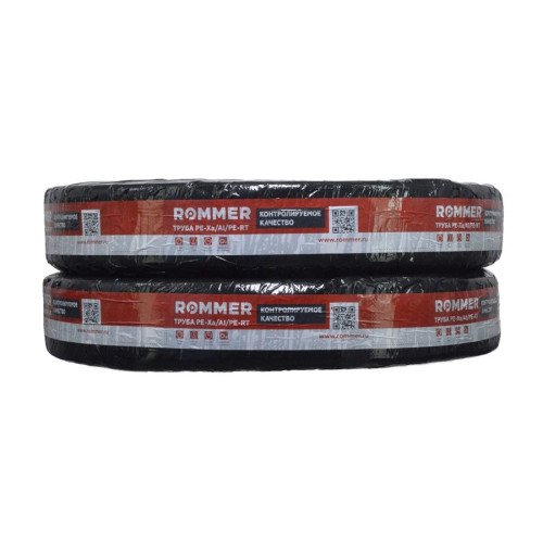 Труба стабильная ROMMER PE-Xa/Al/PE-RT серая 16.2х2.6 (бухта 100 метров) RPS-0001-001626
