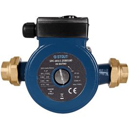 Циркуляционный насос Stout 25-80/180 с латунными гайками G 1 1/2 x Rp 1