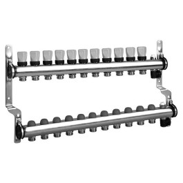 Коллектор из нержавеющей стали с термовставками на 11 выходов Meibes