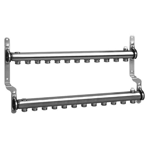 Коллектор из нержавеющей стали универсальный на 12 выходов Meibes