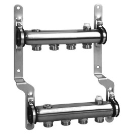 Коллектор из нержавеющей стали универсальный на 4 выхода Meibes