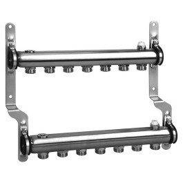 Коллектор из нержавеющей стали универсальный на 7 выходов Meibes