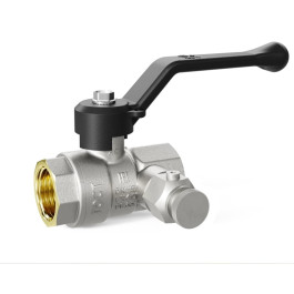 Кран шаровой LD с дренажем и воздухоотводчиком резьба 1/2" ручка-рычаг