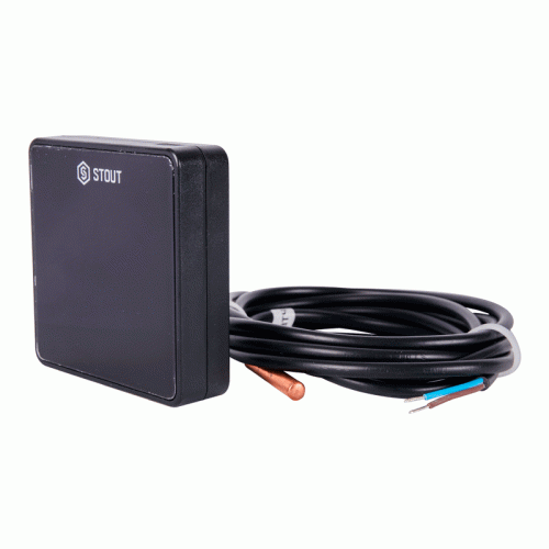 Беспроводной датчик температуры пола Stout C-8F чёрный Беспроводной датчик температуры пола Stout C-8F чёрный