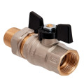 Кран шаровой Hoobs 1 1/4" НР/ВР с американкой латунь ручка-бабочка