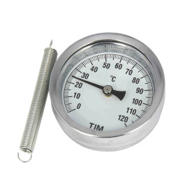 Термометр накладной с пружиной TIM 1/4" (0-120°С)