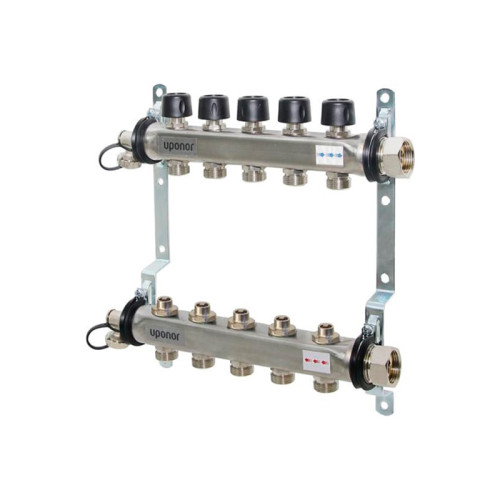 Коллектор стальной Uponor Vario S с термовставками 15 выходов 3/4" евроконус (арт.1088870)