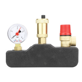 Группа безопасности котла Varmega 1" 3Бар, латунь, с термоизоляцией