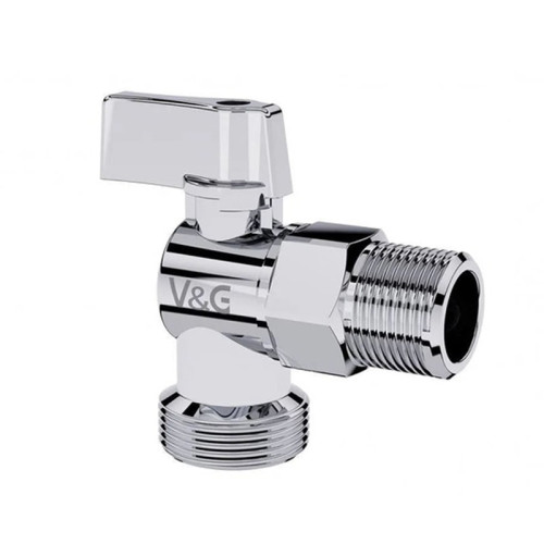 Кран шаровой сантехнический V&G Valogin 1/2"х1/2" с НР резьбой, ручка-бабочка