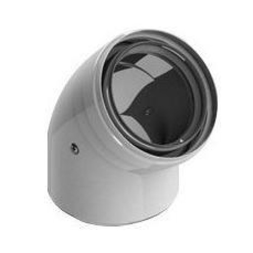 Элемент дымохода DN 80 отвод 45 утепленный п/м Stout Элемент дымохода DN 80 отвод 45 утепленный п/м Stout