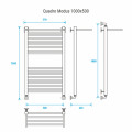 Полотенцесушитель водяной Energy Quadro Modus 1000х500 мм хром — фото 4