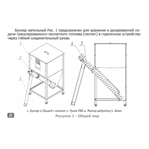 Бункер напольный  (2.0) для котла Теплодар Куппер