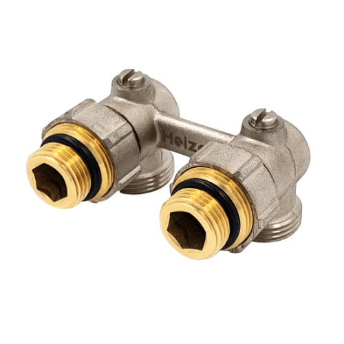 Узел нижнего подключения угловой Heizen 3/4"x1/2" для стальных радиаторов Узел нижнего подключения угловой Heizen 3/4"x1/2" для стальных радиаторов