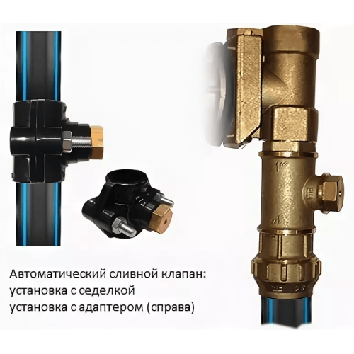 Клапан зимнего слива воды 1/2" Клапан зимнего слива воды 1/2"