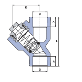 Обратный клапан полипропиленовый Ekoplastik Wavin 25