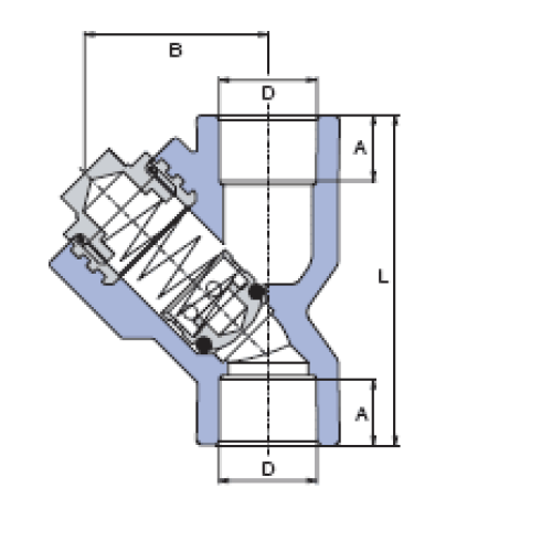Обратный клапан полипропиленовый Ekoplastik Wavin 25